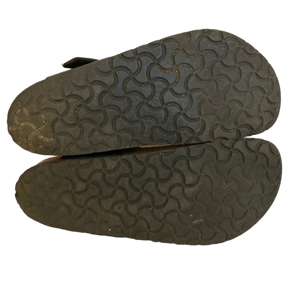 Birkenstock Gizeh 38 Black Leather Thong T Strap Sandals Womens 7 7.5 US FLAWS - Picture 9 of 14